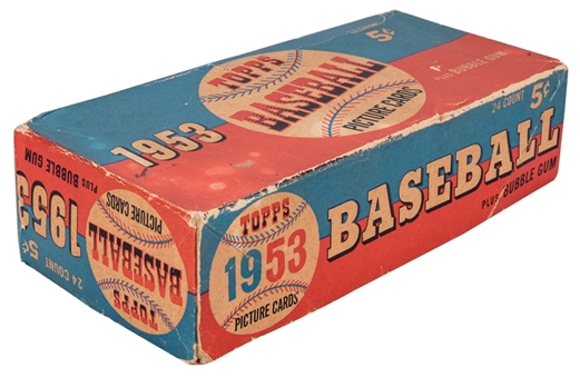 1953 Topps Baseball Five-Cent Display Box - "Dated" Version